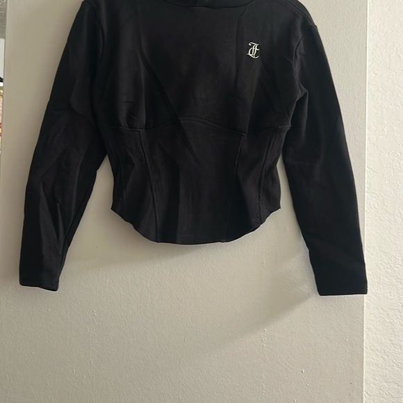 Juicy Couture Tops - Juicy Couture Black Fitted Long Sleeve Hoodie